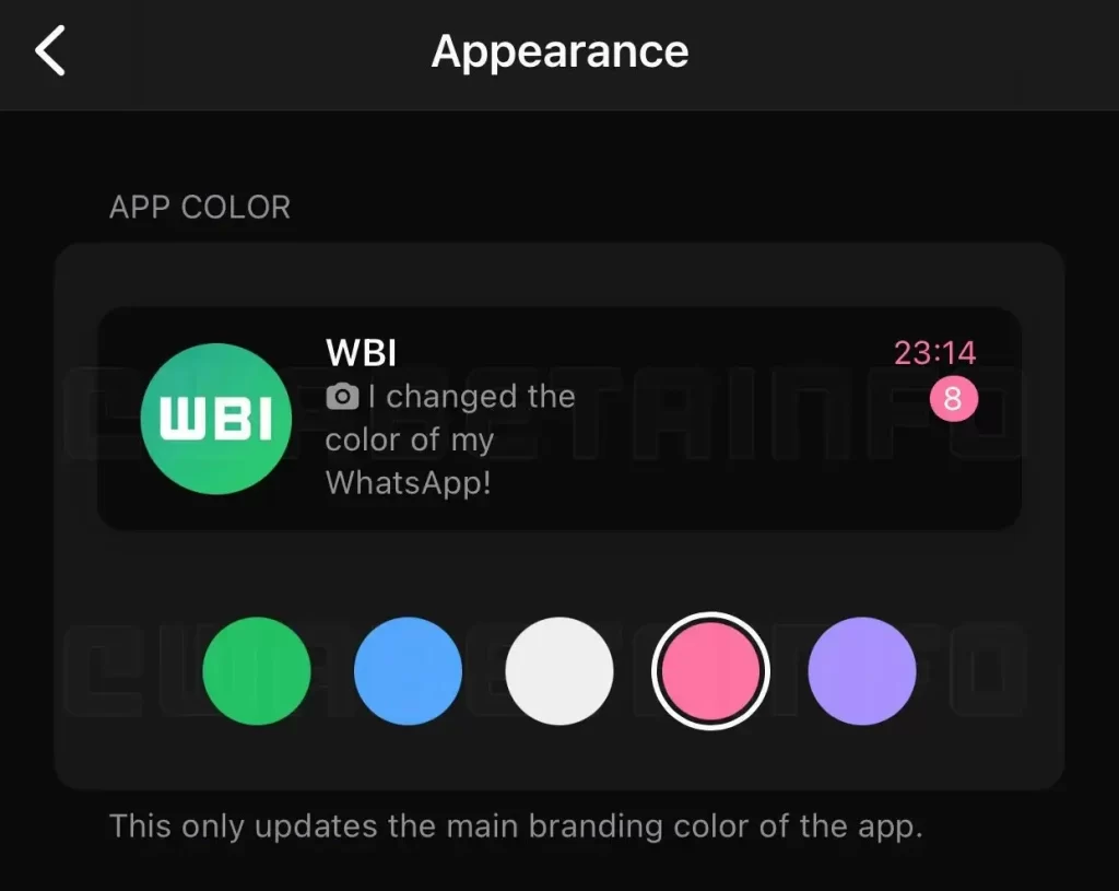 whatsapp color